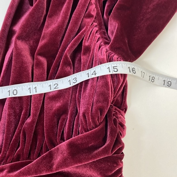 Gianni Binni Velvet Mini Dress Plunge Neckline - Picture 8 of 13